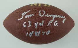Tom Dempsey Signed NFL Junior Size Football Autographed New Orleans Saints - £102.29 GBP