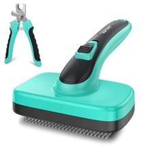 Pet Brush Kit for Grooming, Dog Self-Cleaning Slicker Brush - £21.91 GBP