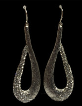 Silver Tone Rhinestone Wedding Prom Dangle Earrings 3/21 - $13.67 CAD