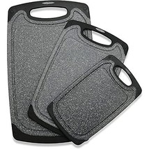 Plastic Cutting Board 3 Pieces Dishwasher Safe Cutting Boards with Juice... - £31.55 GBP