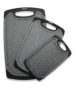 Plastic Cutting Board 3 Pieces Dishwasher Safe Cutting Boards with Juice... - £31.60 GBP