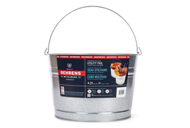 Behrens 4.25 gal. Galvanized/Multi-Use Utility Pail:A Better Choice than Plastic - £30.54 GBP