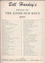 Bill Hardey&#39;s Songs of The Good Old Days 1948 Song Book - £1.59 GBP