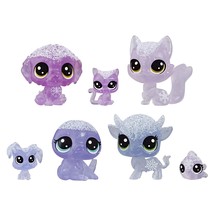 Littlest Pet Shop Frosted Wonderland Pet Friends Toy, Purple Theme, Includes 7 P - £30.83 GBP