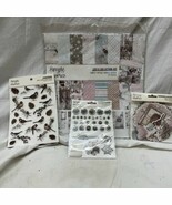 Simple Stories Vintage Winter Woods Collection Sticker Book Brads Chipbo... - $68.37 CAD