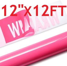 12&quot;x12FT Pink HTV Iron On Heat Transfer Vinyl Roll for T Shirt Cricut Silhouette - £10.12 GBP