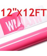 12&quot;x12FT Pink HTV Iron On Heat Transfer Vinyl Roll for T Shirt Cricut Si... - $13.55