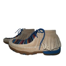 Twisted X WDM0064 Womens Brown Leather Fringe Serape Moccasins Bootie Si... - $55.77 CAD