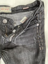 MEK Denim Plymouth Straight Womens Size 28&quot;W x 32&quot;L Black Distressed Denim Jeans - £8.95 GBP