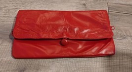 Vintage Red Faux leather clutch bag  Purse - £2.39 GBP