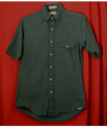 LL Bean Shirt Mens 14 1/2 Green Plaid Oxford Vintage Button Down Casual ... - $28.00
