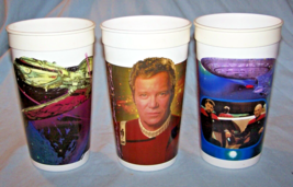 3 Vintage 1994 Star Trek Generations Jack-in-the Box Plastic Cups-Coca Cola - £14.47 GBP