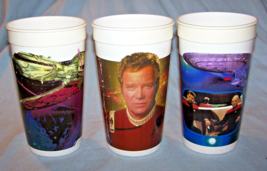 3 Vintage 1994 Star Trek Generations Jack-in-the Box Plastic Cups-Coca Cola - £13.89 GBP