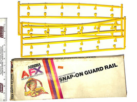 8pc 1970s Aurora Afx Slot Car Yellow Plastic SNAP-ON Guard Rail w/ Orig Box 1532 - £7.82 GBP