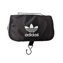 Vintage Y2K Adidas Originals Black Trefoil Hanging Toiletry Bag Travel Bag - £63.74 GBP