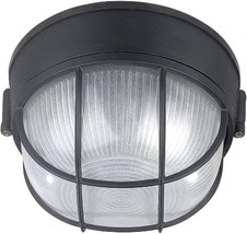 The Outdoor 1-Bulb Flush Mount Exterior Light With Frosted, By Canarm Iol17Bk. - $42.96