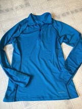 Eddie Bauer First Ascent Jacket Women&#39;s  1/2 Zip Bright Blue Stripe Thum... - $24.99