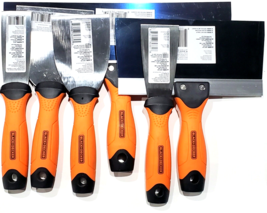 6 Piece Complete Black & Decker Putty And Taping Knife Giftset 12 Inch Value - £58.21 GBP