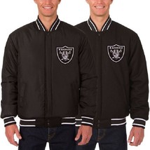 NFL Las Vegas Raiders JH Design Wool Reversible Jacket with Embroidered Logos  - £143.87 GBP