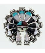 Dexter &amp; Eva Cellicion ZUNI Sunface Pendant/Pin 32 mm Wide Hand Signed - $7,642.57 MXN