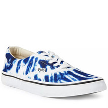 Ralph Lauren Thorton Tie-Dye Canvas Sneaker in White/Navy Mens-Size 10 - £51.12 GBP