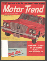 Motor Trend 12/1959-Mickey Thompson at Bonneville-Compact cars-Valiant-Corvai... - $27.16