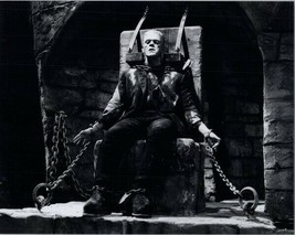 Bride of Frankenstein Boris Karloff as Frankenstein shackled to chair 8x10 photo - £9.59 GBP