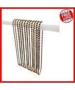 Chic Rust-Resistant Shower Curtain Rings in Antique Brass - 12 Long Size... - €26,68 EUR