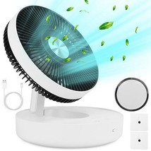 [Pack of 2] Foldable Rechargeable LED Desk Fan Wall Mounted Fan with Magnetic... - £64.86 GBP