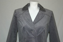 Halogen Women&#39;s Gray Corduroy Suit Coat Jacket Work Office Business Size... - £47.18 GBP