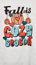 XL- Urban Diction White &quot;FALL IS COZY SEASON&quot; Graphic Shirt Retro Groovy... - £14.86 GBP