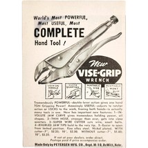 1948 Petersen Manufacturing Vise Grip Wrench Advertisement Vintage Tools... - $372.61 MXN