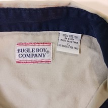 Bugle Boy Company Button-Down Collar Men's Tan/Beige Cotton Shirt Long Sleeve L image 4