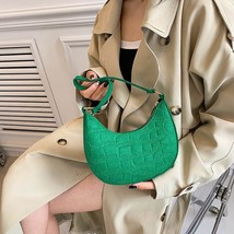 Fashion Women Handbag Solid Color Casual Mini Underarm Bag Female Green Chain  P - £48.11 GBP