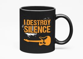 Make Your Mark Design I Destroy Silence. Musician, Black 11oz Ceramic Mug - £17.36 GBP+