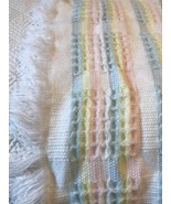 Baby Vintage Pastel Plaid  Open Thermal Weave Waffle Blanket 31 x54 &#39;&#39; - £11.65 GBP