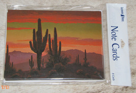 LEANIN TREE Sunset on the Desert #35039~8 Notecards~Colorful Blank Inside~ - £6.20 GBP