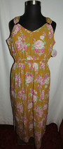 Full Circle Trends mustard floral sleeveless maxi dress, Plus size 3X - £17.29 GBP