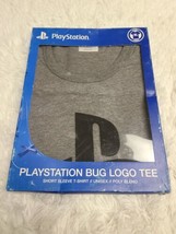 Playstation Bug Logo Tee Official Sony Brand New Gray XL (Chest 21.5, Length 30) - £6.30 GBP