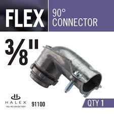 Halex 91100 3/8-Inch Flex 90-Degree Connector, 06141111003, 10942  *Bran... - $1.50