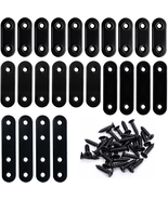 86Pcs Black Straight Flat Bracket,Stainless Steel Black Flat Brackets fo... - $12.17