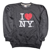 I Love NY Crewneck Sweatshirt Heather Gray Officially Licensed - £23.12 GBP