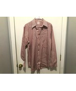 Brooks Brothers 346 Mens Size 16 4/5 Red and White Stripe L/S Button Fro... - $185.14 MXN
