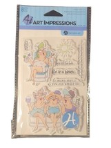 Art Impressions People Clear Stamps Beach Babes Old People Golden Oldies - £11.05 GBP