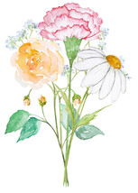 Rose Carnation Daisy Cross Stitch Pattern DMC DIY NeedleWork****L@@K*** - $2.95