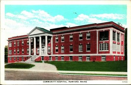 Community Hospital Rumford Maine ME WB Postcard  D12 - £2.92 GBP