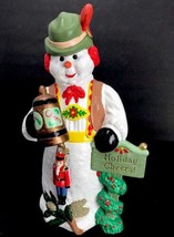 Drinking Snowman Holiday Cheers Toy Soldier Stein German Vest Hand Painted - £15.89 GBP