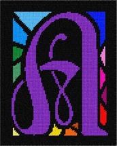 Pepita needlepoint canvas: Letter A Stained Glass, 7&quot; x 9&quot; - £37.36 GBP+