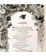 A Wedding Poem Wood Engraving 1889 Victorian Path Of Life Ephemera DWNN3 - $549.97 MXN