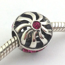 Authentic Chamilia Blaze Fuchsia Sterling Silver Bead Charm 2025-0790 New - $409.95 MXN